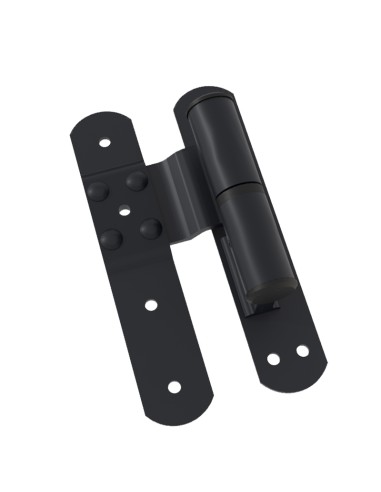 5A40DX - Coplanar hinge right side in aluminium - Series 50 - I   45 mm - Offset   40 mm