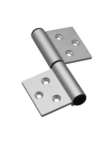 AG-C - Charnière pour portes d’intérieur en aluminium/bois, 3 trous