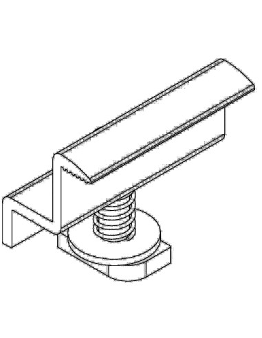 HE-MTR-31 - End preassembled aluminium RLS PV clamp H 31