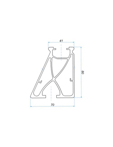 HE-PR301-60 - PROFILO DI STRUTTURA IMPIANTI A TERRA LG.6000mm