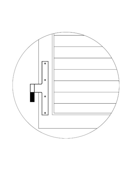 0004 - Gond à cheville en acier avec douille ø 12 mm