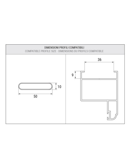 3335 - Lattes pour volets, lamelles fixes - 50 x 10 mm - Rainure 36 mm