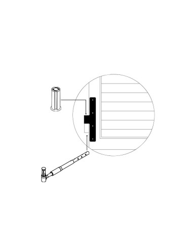 6022 - Middle shutter hinge - Series 60 - I 35 mm - Offset 40 mm