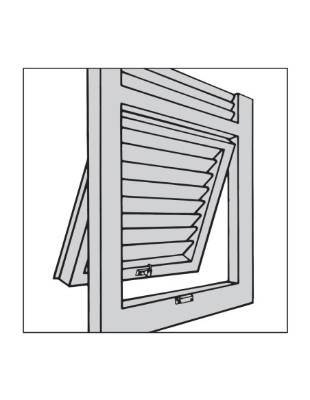 92799DX - Right handle for outward opening windows "Chiocciola"