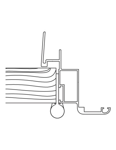AG-105 - Charnière pour portes d’intérieur en aluminium/bois, 3+2 trous