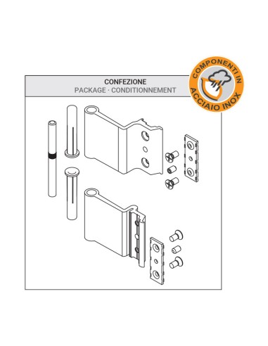 AW06041 - Hinge with threader plate and long offset