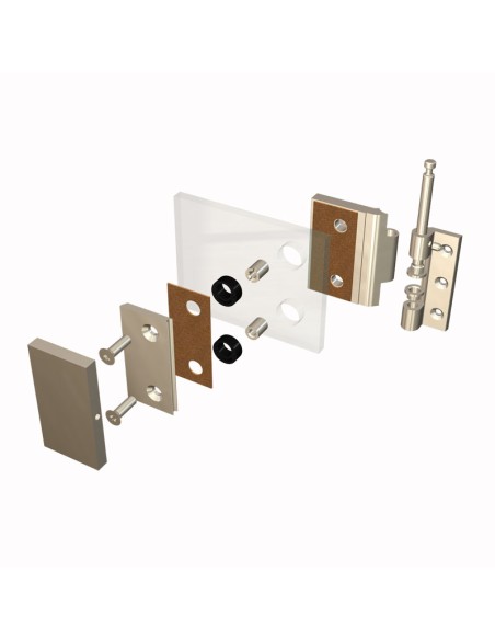 CV0602 - Paumelle pour portes d'intérieur en verre / aluminium