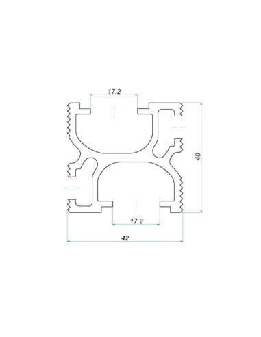 HE-PR201-32 - Profilé de structure PV pour toitures tuiles/carreaux, lg. 3250 mm
