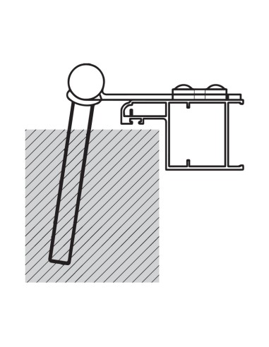 2104 - Gond pour scellement chimique en acier avec axe amovible