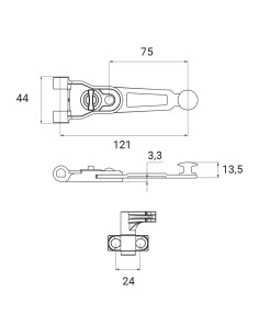 24001 - Kit with long zama espagnolette handle 2