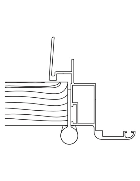 AG100-105 - Hinge for indoor aluminium/wood doors - 3+2 holes