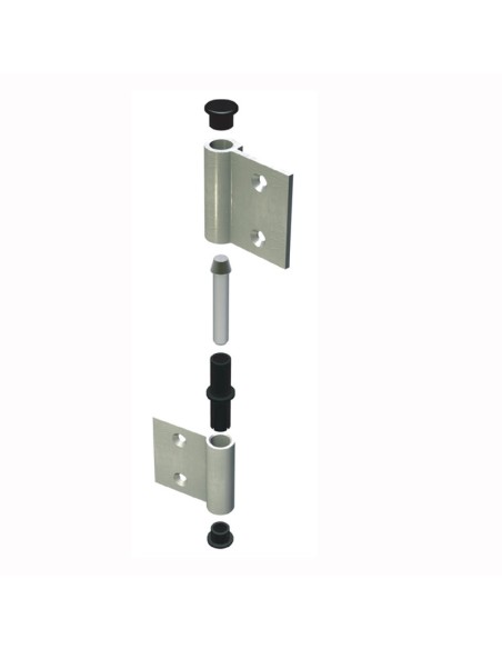 AG-LF - Cerniera porte interne alluminio/legno con 2 fori