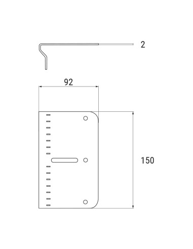 2126.DIMA - Dima in acciaio inox per fissaggio cardine 2126