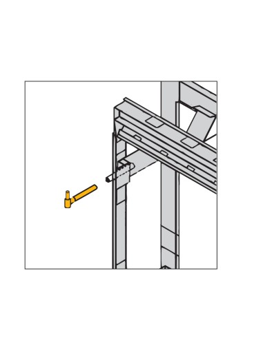 2107 - Cardine M12 con perno in acciaio inox eccentrico
