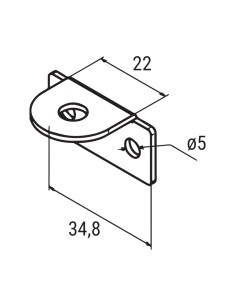 5006 - Rod hook in zinc coated steel 2