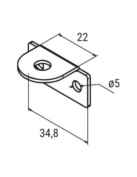 5006 - Rod hook in zinc coated steel