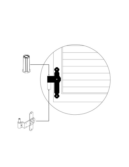 7020DX - Bandella mezzo squadro destro Serie 70 I   48 mm
