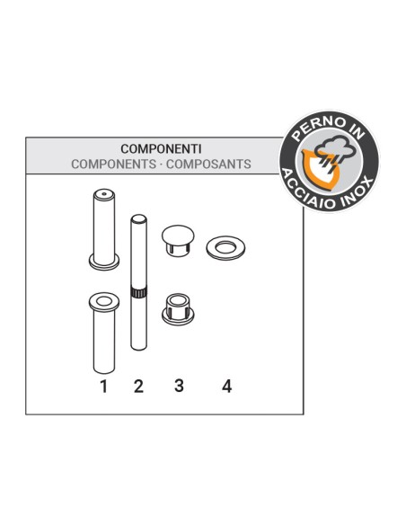 AG100-F - Charnière pour portes d'intérieur en aluminium/bois à usage moyen-lourd 2 trous