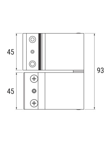 AM4 - Hinge with threader plate and long offset