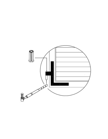 L6023SX - Shutter hinge left side - Series 60 - I   53 mm