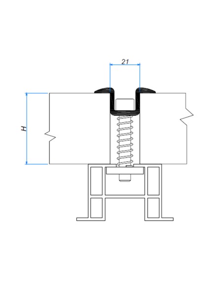 HE-MIS - Mid simple aluminium clamp for photovoltaic modules