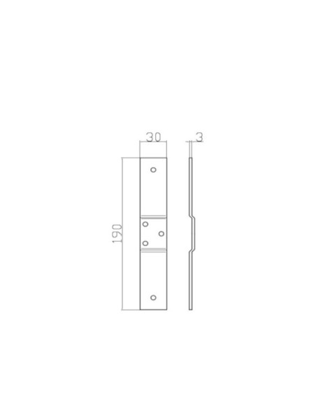 0203 - Penture pour équerre de volet - 190 mm x 30 mm