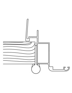 AG100-C - Charnière pour portes d'intérieur en aluminium/bois, 3 trous 2