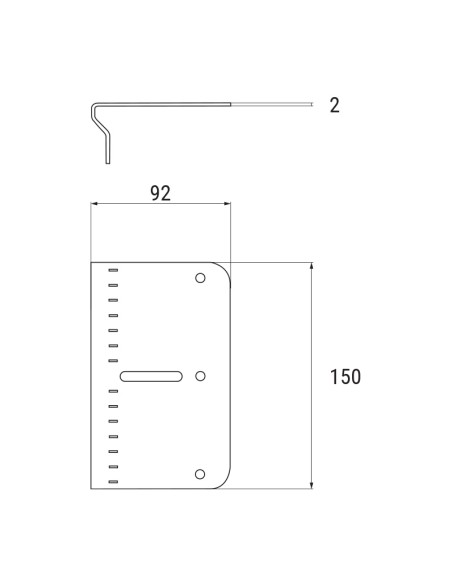 2126.DIMA - Dima in acciaio inox per fissaggio cardine 2126