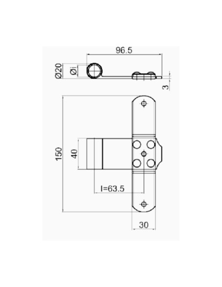 2041 - Bandella a T Serie 20 - I   63,5 mm Collo   10 mm