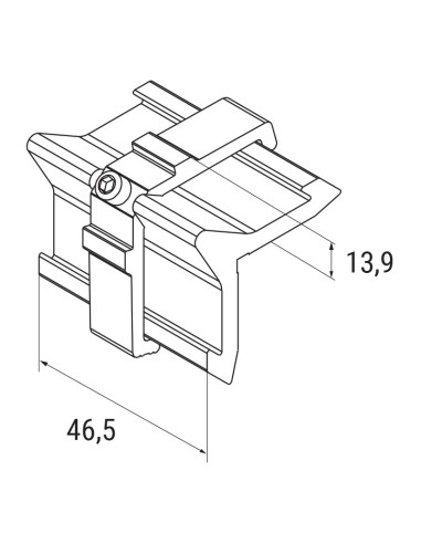 HT.5410R - SQUADRETTA TIR.CENTR. ALL ESTRUSO TUBOL.15X47