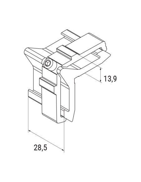 HT.5441R - SQUADRETTA TIR.CENTR. ALL ESTRUSO TUBOL.15,2X29,7