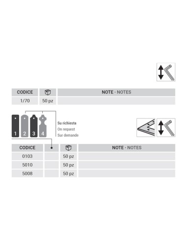 1/70 - Straight hinge vertically adjustable