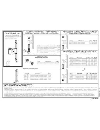2081 - Flap hinge right/left side H2S System - A   17 mm (4th hole) - Offset   26 mm - Long flaps