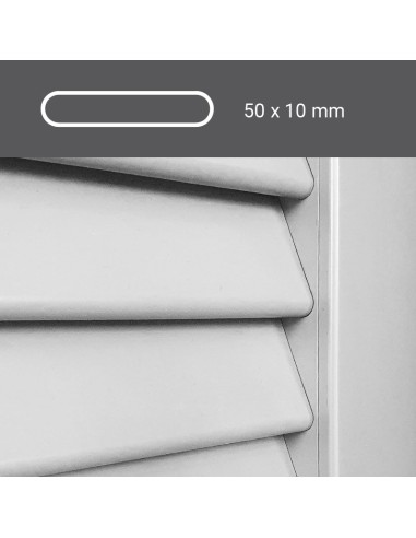 3335 - Lattes pour volets, lamelles fixes - 50 x 10 mm - Rainure 36 mm
