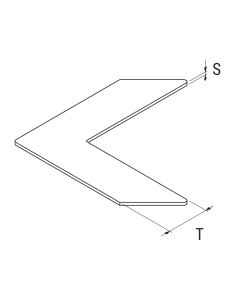 SA0203-1 - Squadretta di allineamento battuta 20,3 mm x 1 mm 2