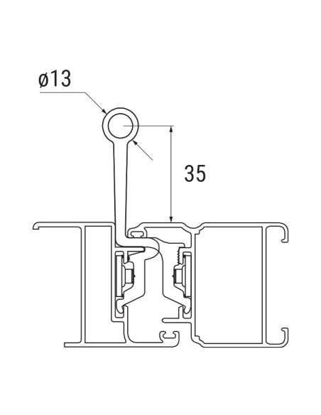 AW06041 - Hinge with threader plate and long offset
