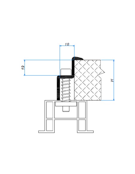 HE-MTS-33 - Plot PV terminal simple alu H 33
