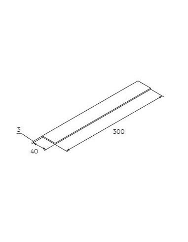 HE-GPR-300 - Aluminium joint l. 300 mm for PV structure profile HE-PR301
