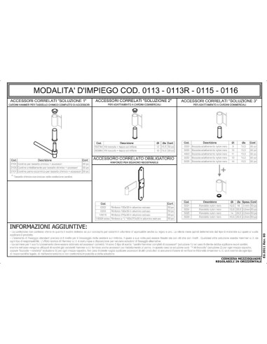 0116 - Straight hinge - adjustable - 110 mm - Coplanar
