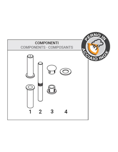 AG100-LF - Charnière pour portes d'intérieur en aluminium/bois à usage moyen-lourd, 2 trous