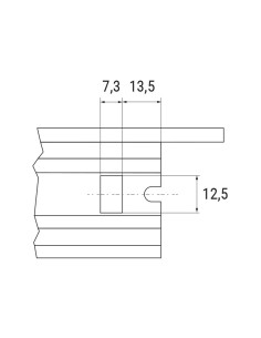 HT.5441R - SQUADRETTA TIR.CENTR. ALL ESTRUSO TUBOL.15,2X29,7 2