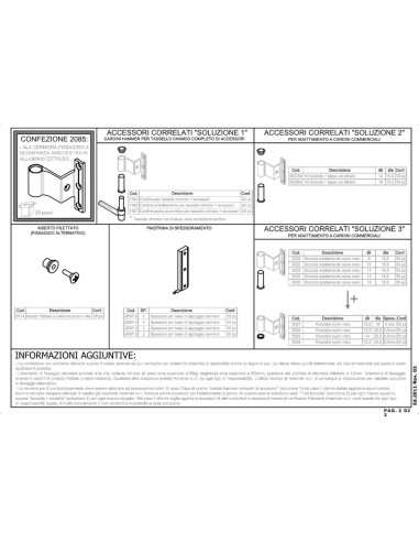 2085 - Flap hinge right/left side H2S System - A   15 mm (4th hole) - Offset   45 mm