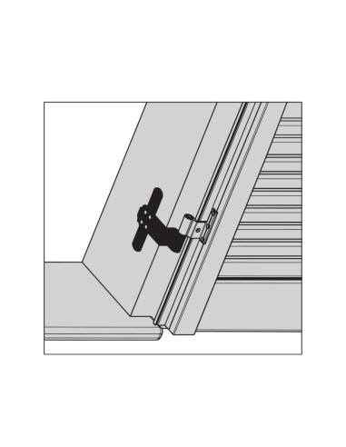 2126 - Gond d’intérieur avec axe à réglage vertical