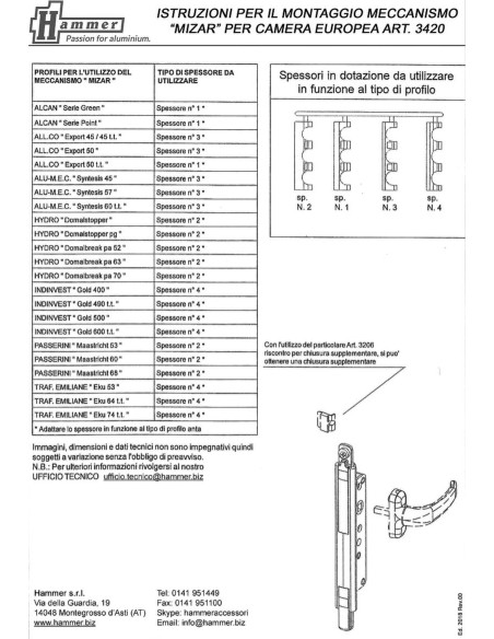 3420 - MECCANISMO MIZAR BIDIREZIONALE PER CE