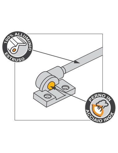 5007_OXNERO - Shutter rod tuscan style in aluminium with nylon parts