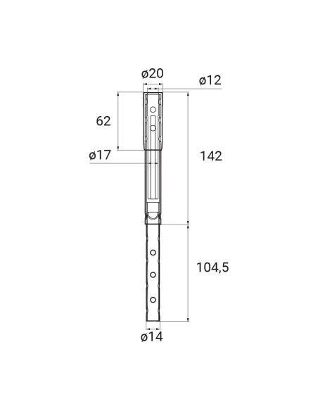 93104 - External wall plug for shutter hinge