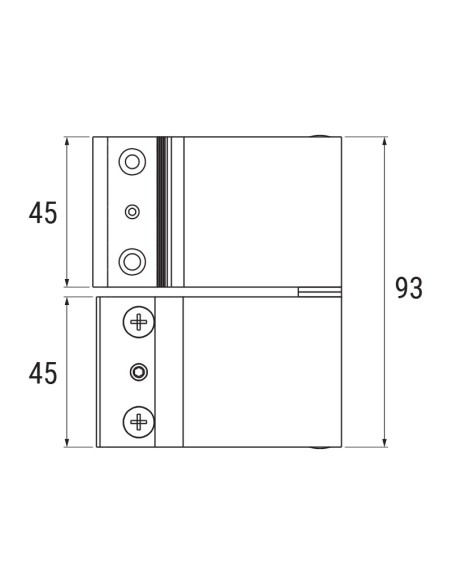 AM4 - Hinge with threader plate and long offset