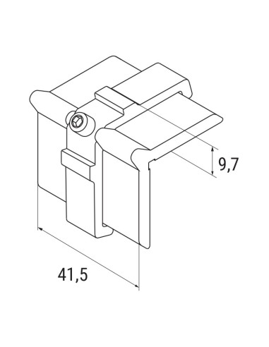 HT.4411R - SQUADRETTA TIR.CENTR. IN ALL ESTRUSO TUBOL.10X42