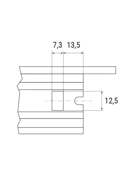 HT.5441R - SQUADRETTA TIR.CENTR. ALL ESTRUSO TUBOL.15,2X29,7