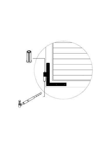 L4021SX - Shutter hinge left side - Series 40 - I   23 mm
